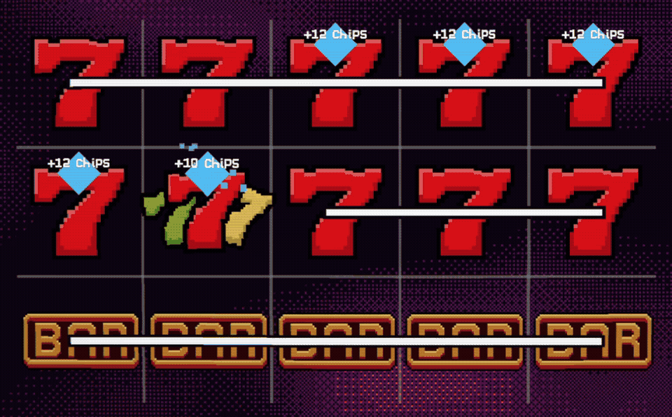 A chain reaction multiplying a payout across the reels